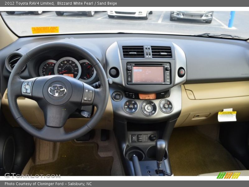 Blizzard White Pearl / Sand Beige 2012 Toyota RAV4 Limited