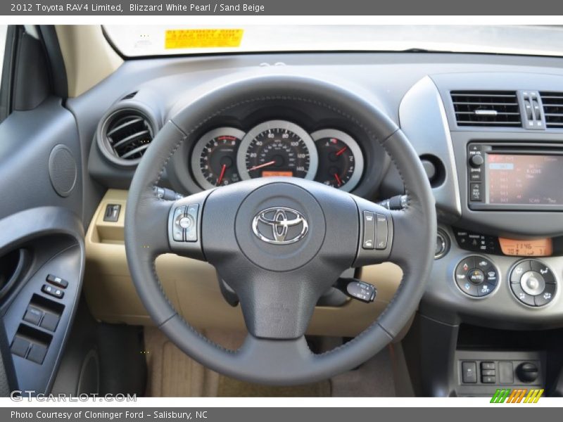 Blizzard White Pearl / Sand Beige 2012 Toyota RAV4 Limited
