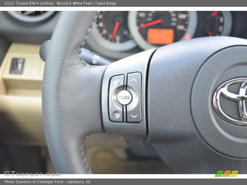 Blizzard White Pearl / Sand Beige 2012 Toyota RAV4 Limited