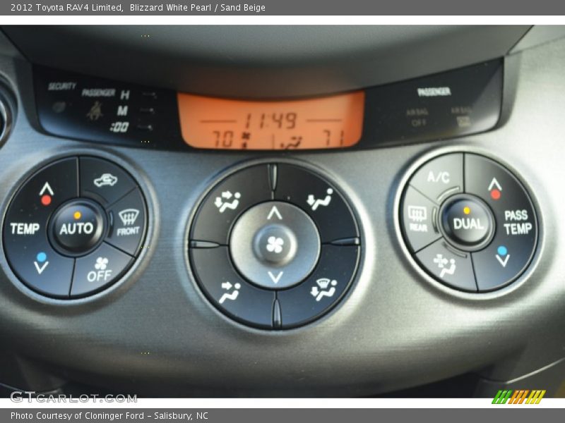 Blizzard White Pearl / Sand Beige 2012 Toyota RAV4 Limited