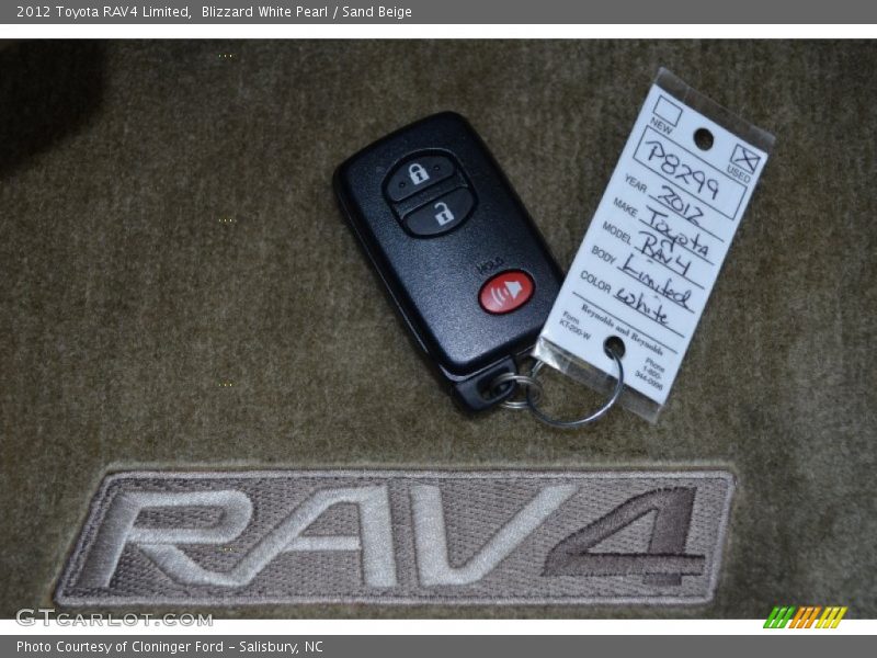 Blizzard White Pearl / Sand Beige 2012 Toyota RAV4 Limited