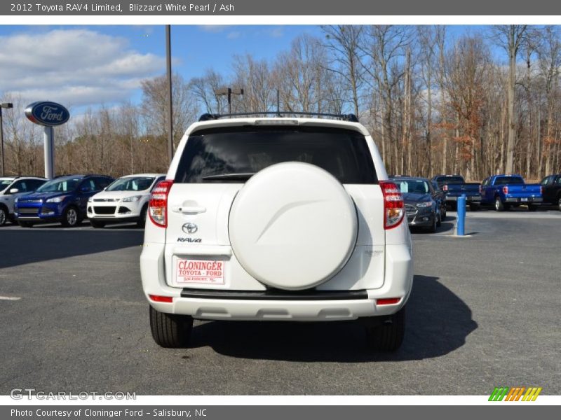 Blizzard White Pearl / Ash 2012 Toyota RAV4 Limited