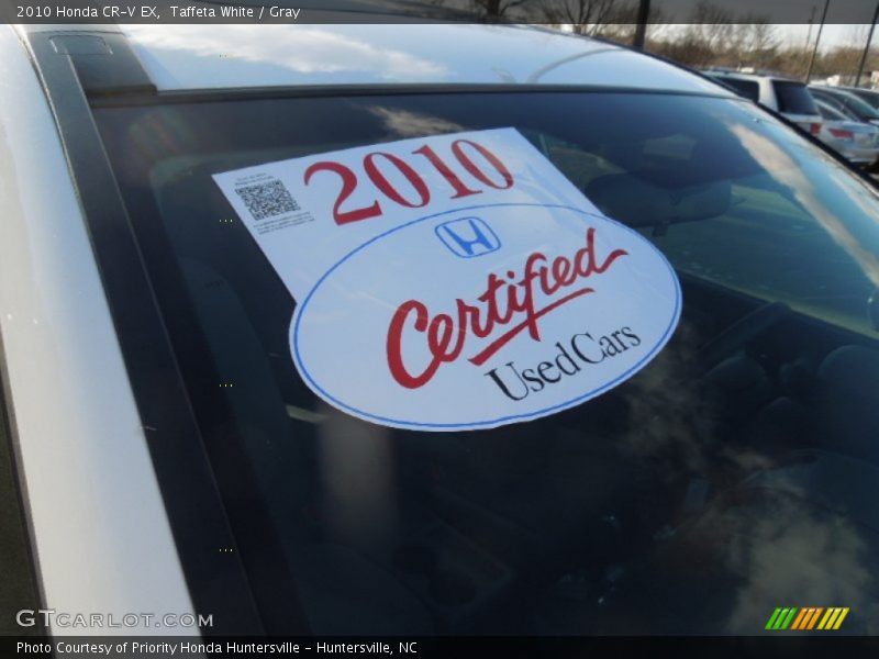 Taffeta White / Gray 2010 Honda CR-V EX