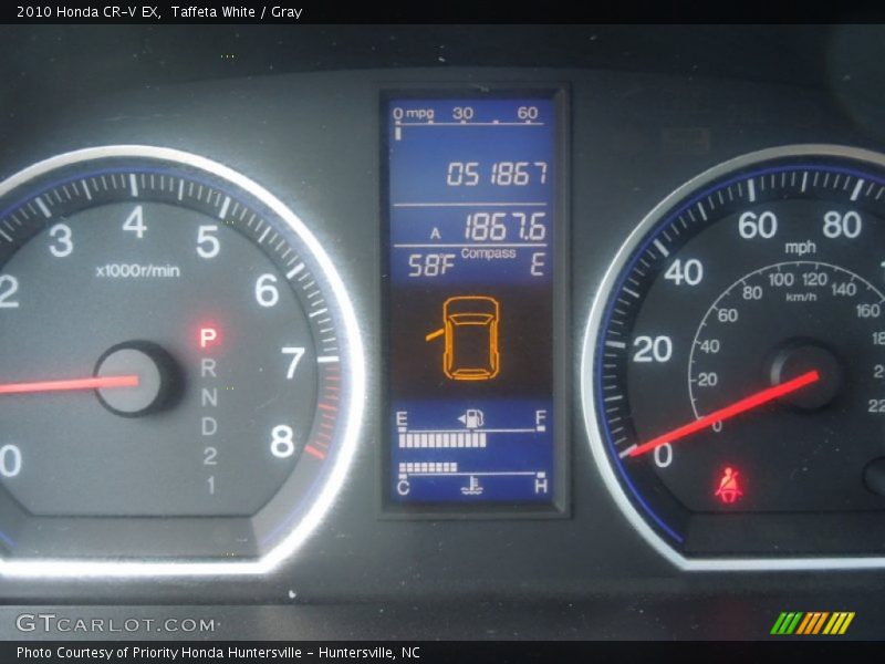 Taffeta White / Gray 2010 Honda CR-V EX