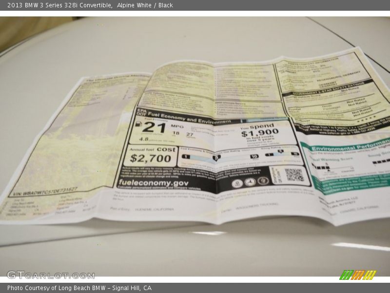 Alpine White / Black 2013 BMW 3 Series 328i Convertible