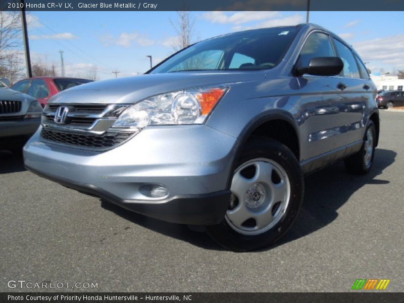 Glacier Blue Metallic / Gray 2010 Honda CR-V LX