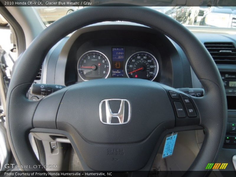 Glacier Blue Metallic / Gray 2010 Honda CR-V LX