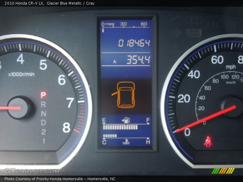 Glacier Blue Metallic / Gray 2010 Honda CR-V LX