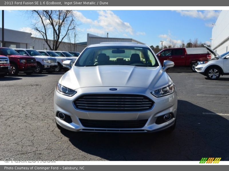 Ingot Silver Metallic / Dune 2013 Ford Fusion SE 1.6 EcoBoost