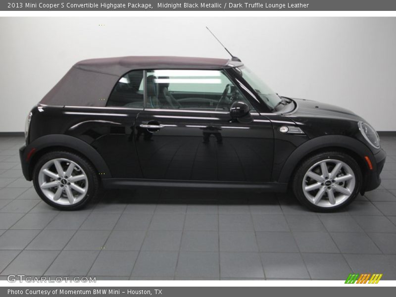 Midnight Black Metallic / Dark Truffle Lounge Leather 2013 Mini Cooper S Convertible Highgate Package