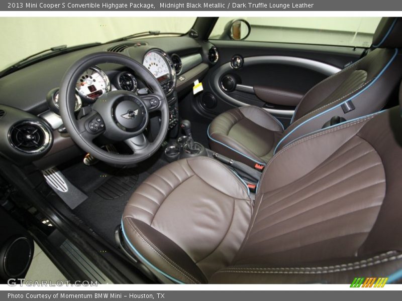 Midnight Black Metallic / Dark Truffle Lounge Leather 2013 Mini Cooper S Convertible Highgate Package
