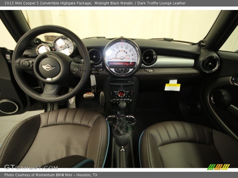 Midnight Black Metallic / Dark Truffle Lounge Leather 2013 Mini Cooper S Convertible Highgate Package