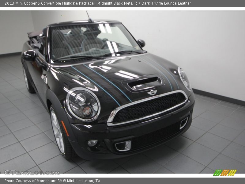 Midnight Black Metallic / Dark Truffle Lounge Leather 2013 Mini Cooper S Convertible Highgate Package