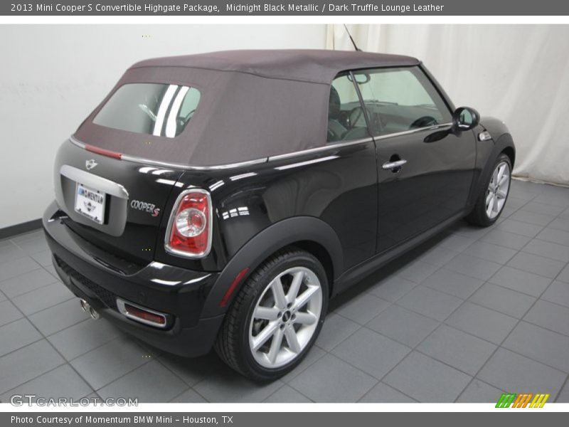 Midnight Black Metallic / Dark Truffle Lounge Leather 2013 Mini Cooper S Convertible Highgate Package