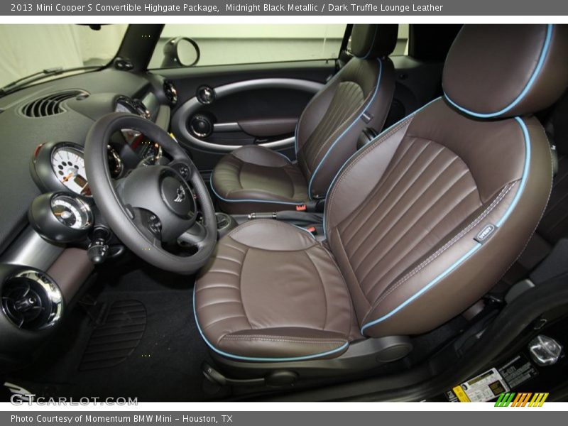 Midnight Black Metallic / Dark Truffle Lounge Leather 2013 Mini Cooper S Convertible Highgate Package
