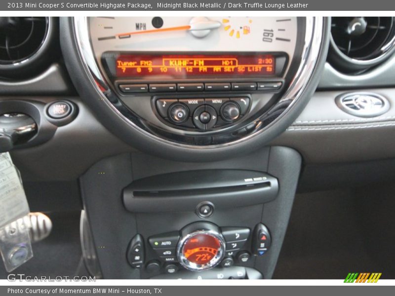 Midnight Black Metallic / Dark Truffle Lounge Leather 2013 Mini Cooper S Convertible Highgate Package