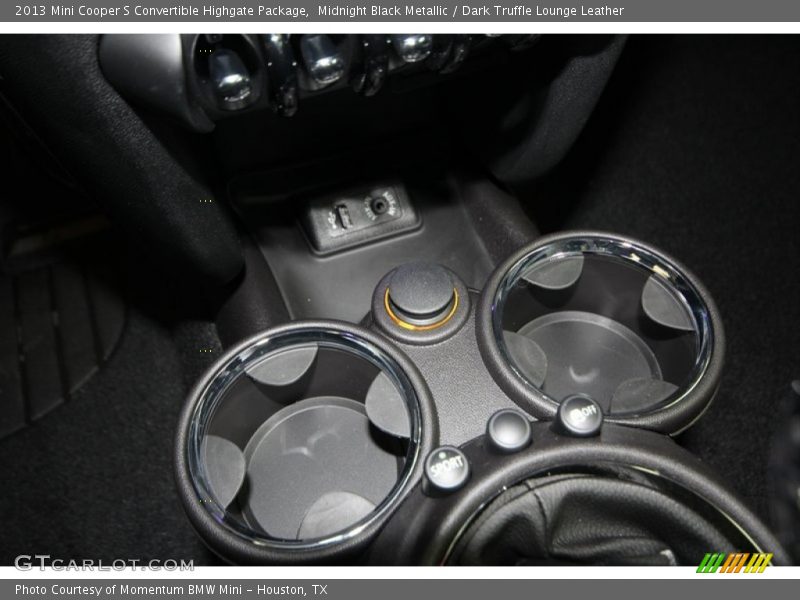 Midnight Black Metallic / Dark Truffle Lounge Leather 2013 Mini Cooper S Convertible Highgate Package
