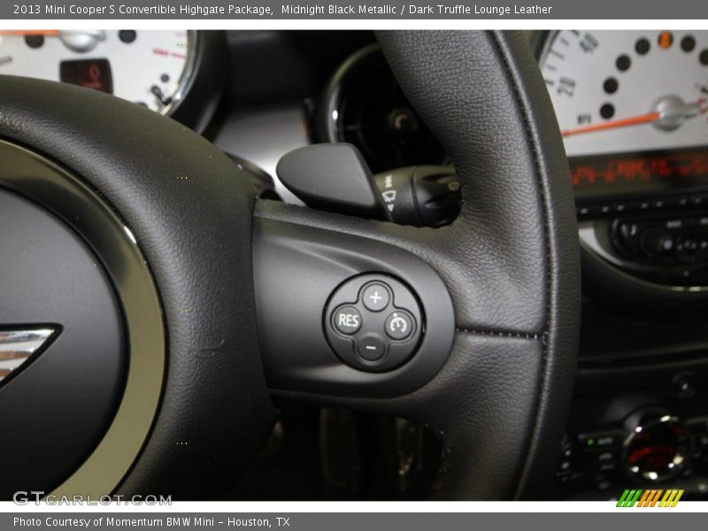 Midnight Black Metallic / Dark Truffle Lounge Leather 2013 Mini Cooper S Convertible Highgate Package