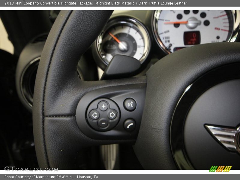 Midnight Black Metallic / Dark Truffle Lounge Leather 2013 Mini Cooper S Convertible Highgate Package