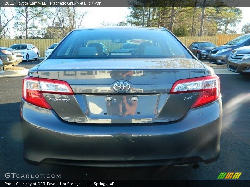 Magnetic Gray Metallic / Ash 2012 Toyota Camry LE