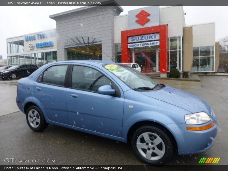 Pastel Blue Metallic / Gray 2005 Chevrolet Aveo LS Sedan