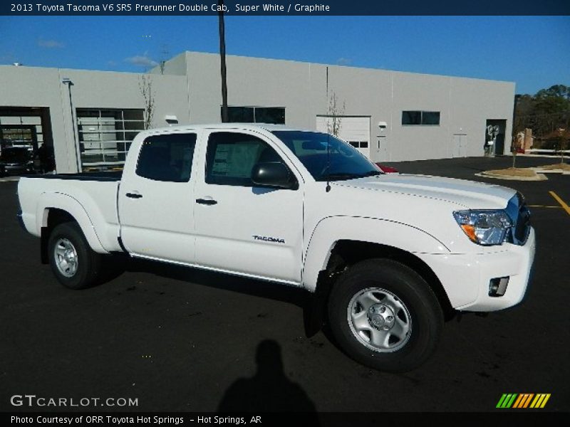 Super White / Graphite 2013 Toyota Tacoma V6 SR5 Prerunner Double Cab