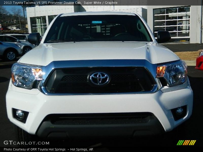 Super White / Graphite 2013 Toyota Tacoma V6 SR5 Prerunner Double Cab
