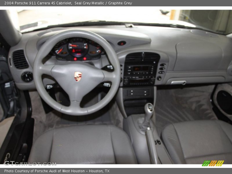 Seal Grey Metallic / Graphite Grey 2004 Porsche 911 Carrera 4S Cabriolet