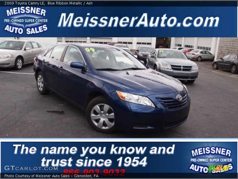 Blue Ribbon Metallic / Ash 2009 Toyota Camry LE