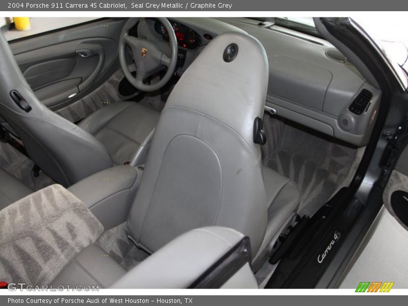 Seal Grey Metallic / Graphite Grey 2004 Porsche 911 Carrera 4S Cabriolet
