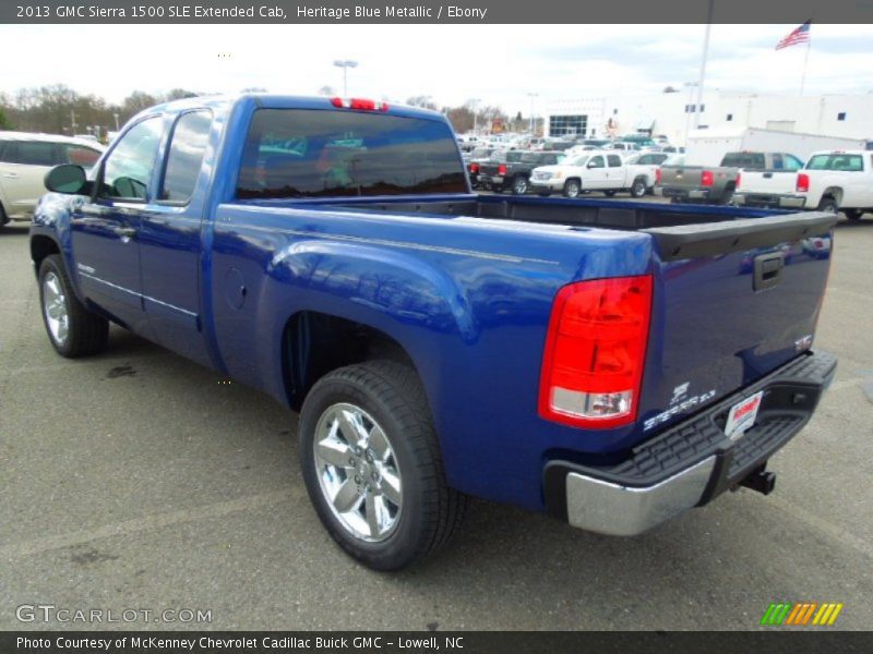 Heritage Blue Metallic / Ebony 2013 GMC Sierra 1500 SLE Extended Cab