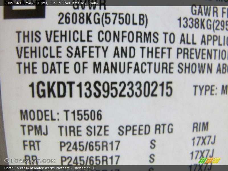 Liquid Silver Metallic / Ebony 2005 GMC Envoy SLT 4x4