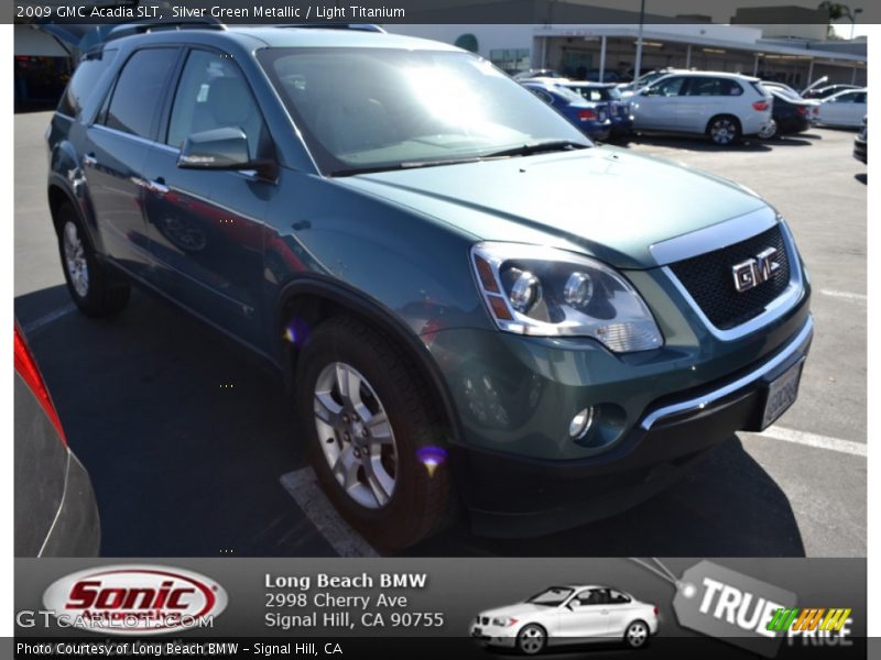 Silver Green Metallic / Light Titanium 2009 GMC Acadia SLT