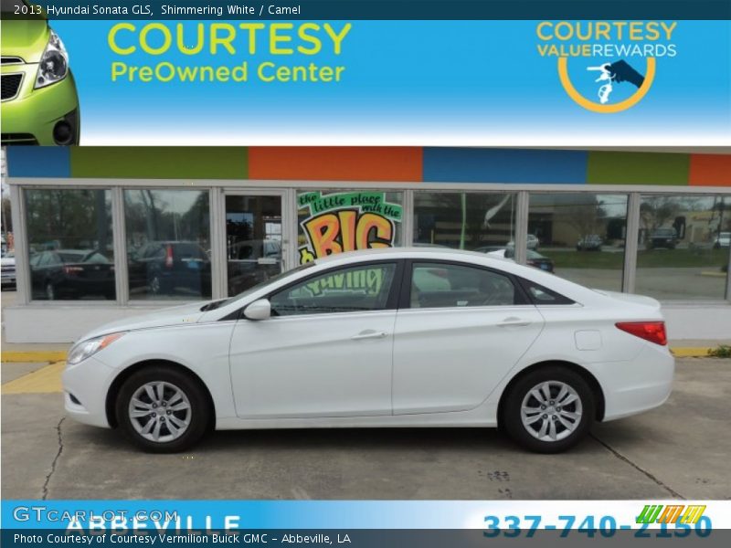Shimmering White / Camel 2013 Hyundai Sonata GLS