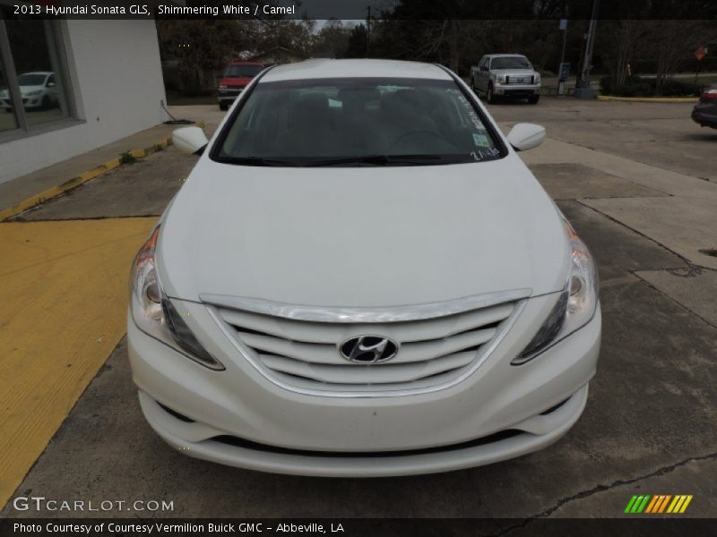 Shimmering White / Camel 2013 Hyundai Sonata GLS