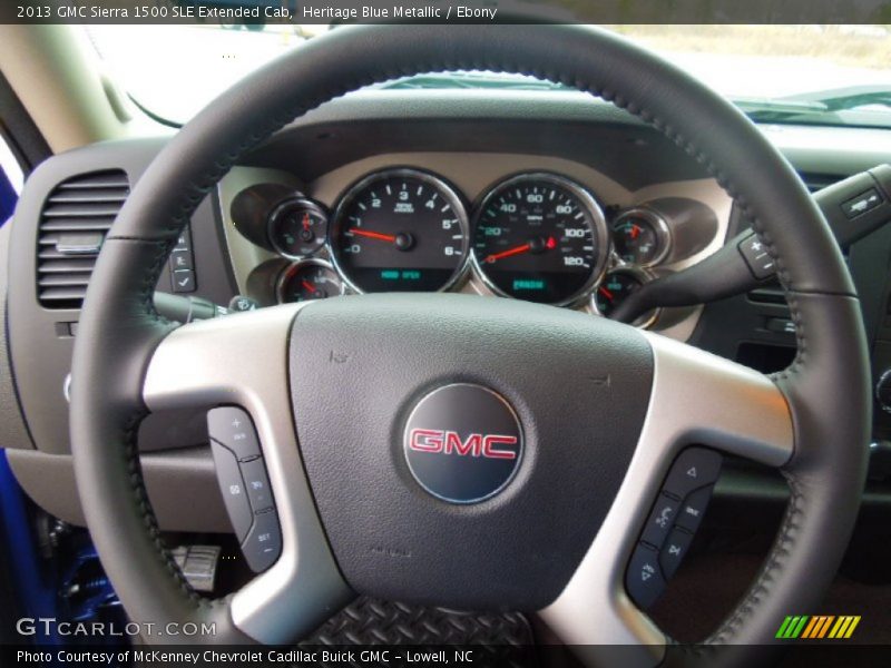 Heritage Blue Metallic / Ebony 2013 GMC Sierra 1500 SLE Extended Cab