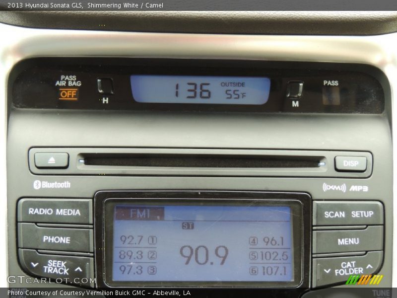 Shimmering White / Camel 2013 Hyundai Sonata GLS