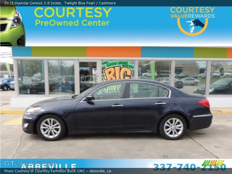 Twilight Blue Pearl / Cashmere 2012 Hyundai Genesis 3.8 Sedan