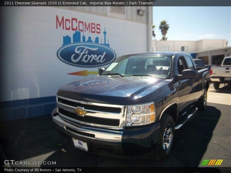 Imperial Blue Metallic / Dark Titanium 2011 Chevrolet Silverado 1500 LS Extended Cab