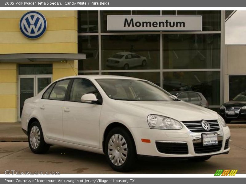 Candy White / Pure Beige 2009 Volkswagen Jetta S Sedan