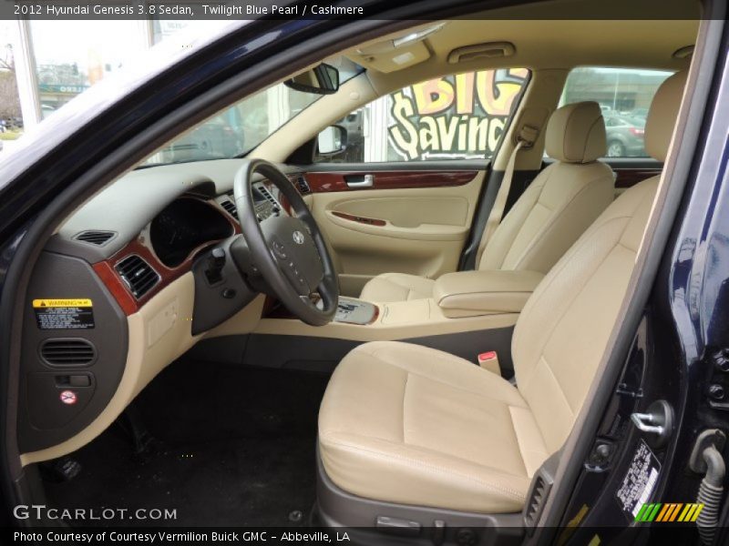 Front Seat of 2012 Genesis 3.8 Sedan