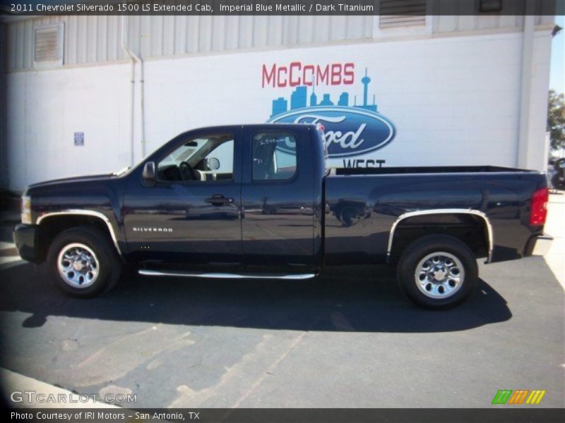 Imperial Blue Metallic / Dark Titanium 2011 Chevrolet Silverado 1500 LS Extended Cab