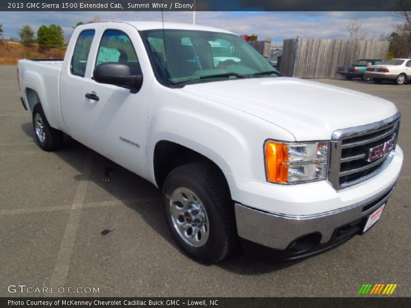 Summit White / Ebony 2013 GMC Sierra 1500 Extended Cab