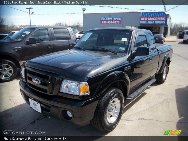 Black / Medium Dark Flint 2011 Ford Ranger Sport SuperCab