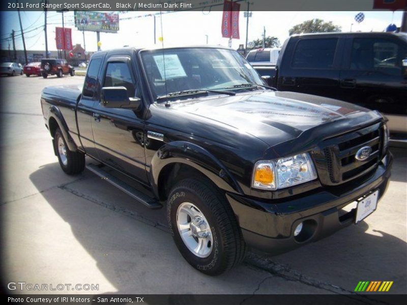 Black / Medium Dark Flint 2011 Ford Ranger Sport SuperCab