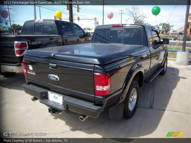 Black / Medium Dark Flint 2011 Ford Ranger Sport SuperCab