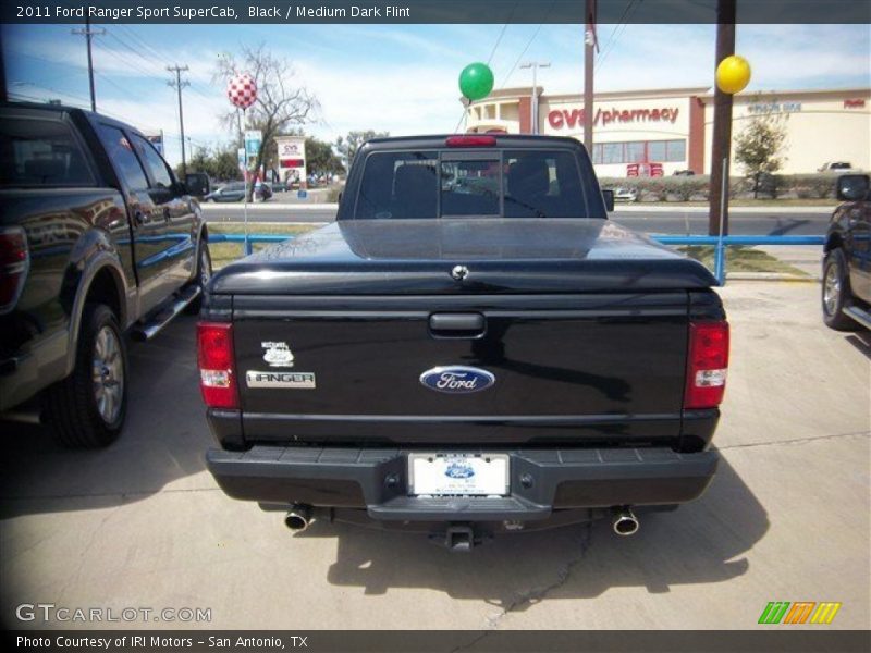 Black / Medium Dark Flint 2011 Ford Ranger Sport SuperCab