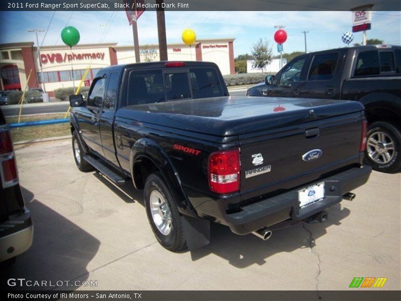Black / Medium Dark Flint 2011 Ford Ranger Sport SuperCab