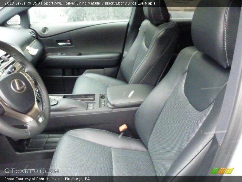  2013 RX 350 F Sport AWD Black/Ebony Birds Eye Maple Interior