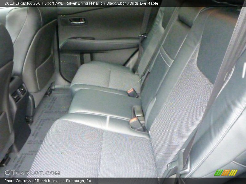 Rear Seat of 2013 RX 350 F Sport AWD